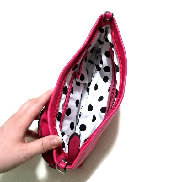 Pink Leather Flower 4 in 1 Purse - Picture 6 of 8